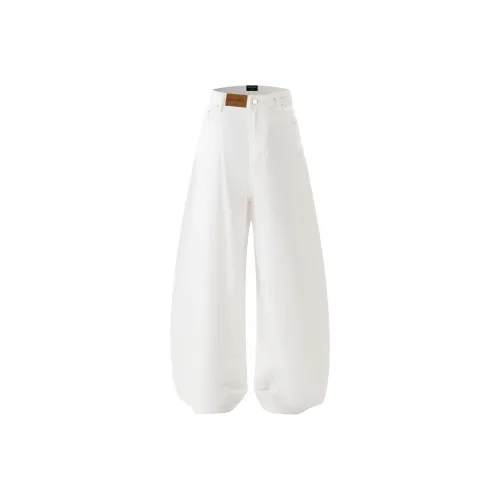 MOO&TONAL Белый Унисекс Джинсы