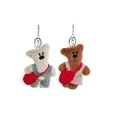 2-Пачка Бобовый Медвежонок Сумка через плечо, Экрю+Коричневый