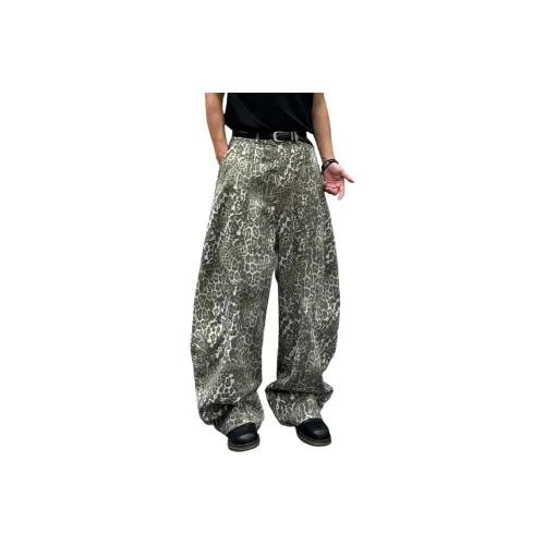 UPWARD LAB Леопардовый принт Унисекс Повседневные брюки