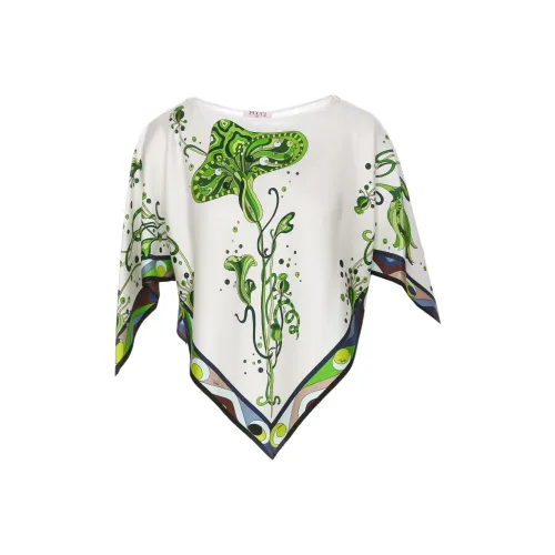 EMILIO PUCCI Белый Зеленый Женская Рубашка