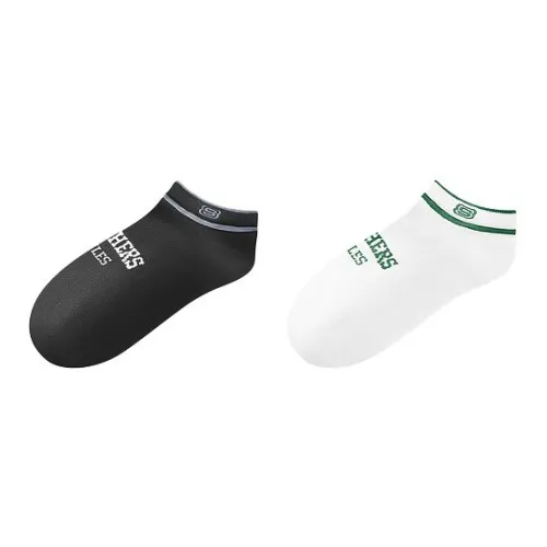 Skechers 2 упаковки Белый/Угольный Черный 038C Мужские носки