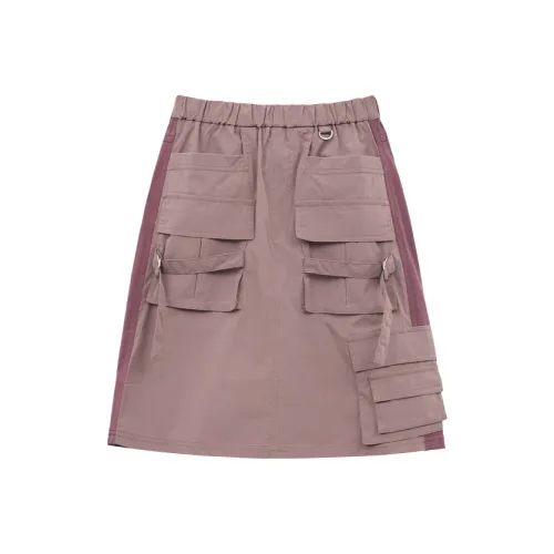 SUNTOMORROW 2025 Лето Однотонная Юбка Лето Подростки Черный Серый Фиолетовый