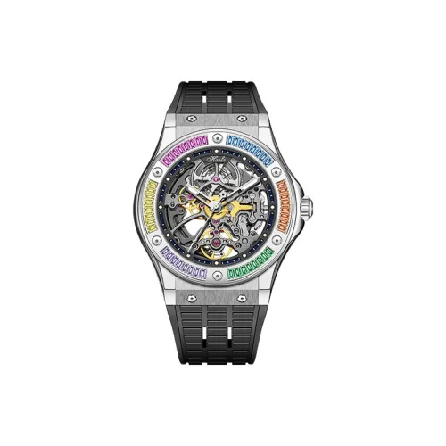 HaofaTourbillon 1913S Автоматический механический механизм Часы Мужские Часы Черепный циферблат