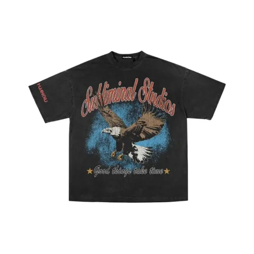 HUANQIU Черный Унисекс T-рубашки