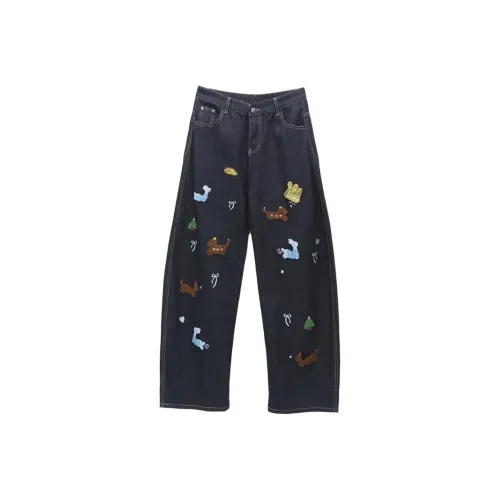 BOTH PLAY Темно-синий Унисекс Джинсы