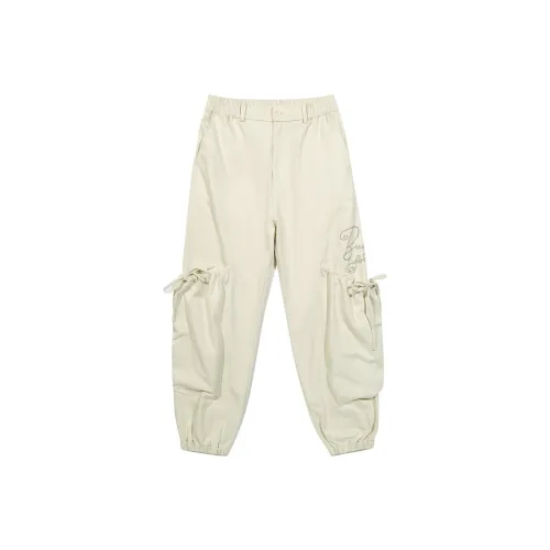 Guuka Молоко Белый Унисекс Повседневные Штаны