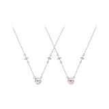 Белое + Розовое ожерелье (1 пара)