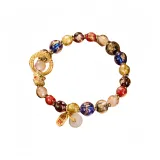 Цветная глазурь Маленький Полнота Браслет с бусинами