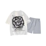 Белый топ, светло-серый низ