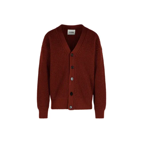 JIL SANDER Бордовый Красный Мужской Трикотаж