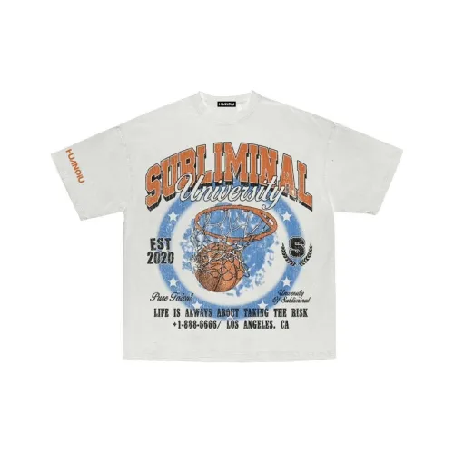 HUANQIU Белый Унисекс T-рубашки