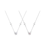 Розовое + Синее ожерелье (1 пара)