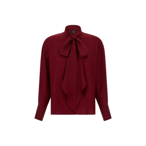 ETRO Бордо Красный Женские Рубашки