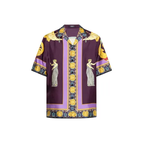 VERSACE Фиолетовые Мужские Рубашки