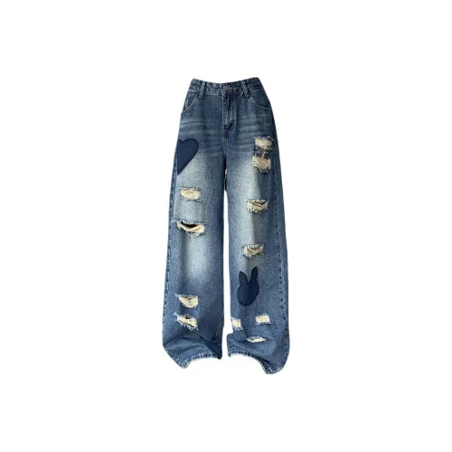 POPO.INFO Blue Women's Jeans POPO.INFO Синий Женские Джинсы