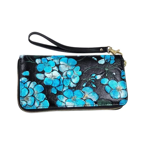 QIAJIAN Спилок коровья кожа Кошелек Обычный Женский Многоцветный