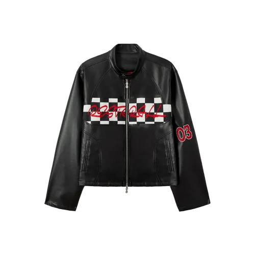 H YXIANG Biker Черный Женский Куртка