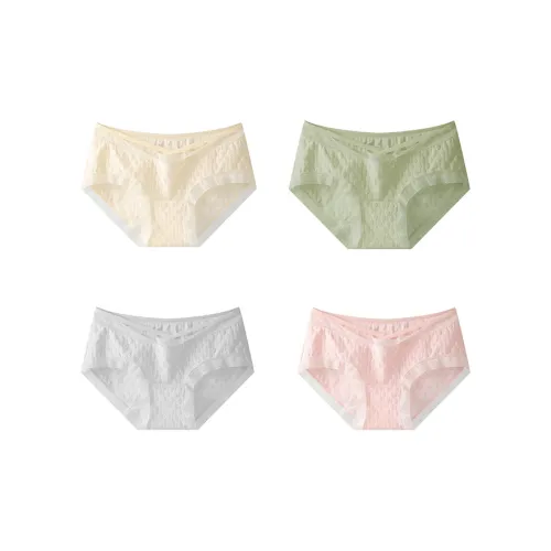 Ordifen Фиолетовый+Розовый+Кожа+Зеленый Женские Трусики-бикини