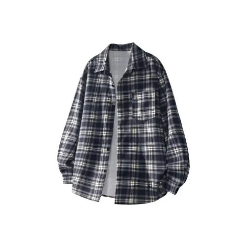 HKRXEC Темно-синие мужские рубашки