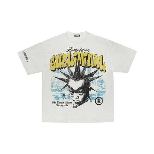 HUANQIU Белый Унисекс T-рубашки