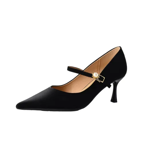 JIUXINGDAO Туфли Мэри Джейн с узким каблуком женские