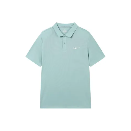 Erke Дышащая мужская поло рубашка с перьями зеленая