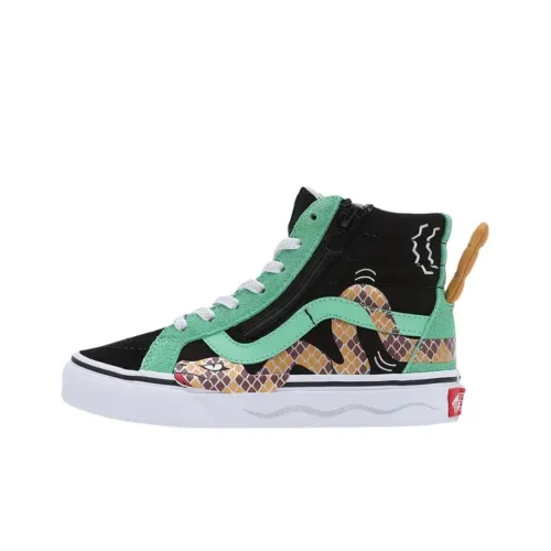 Vans SK8 HI Высокий Топ Детские Скейтбординги Черные Подростки