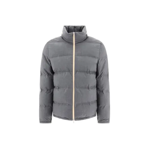 BRUNELLO CUCINELLI Серый Мужской Пуховик