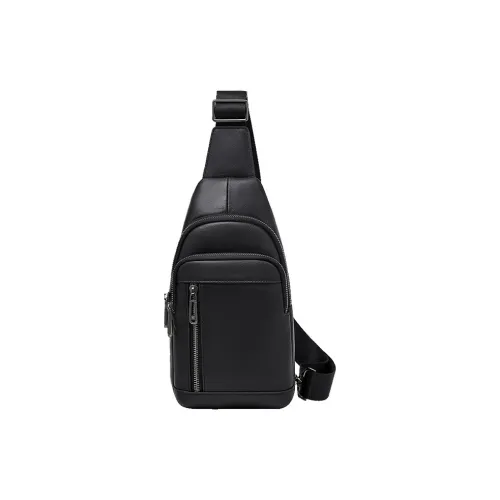 Old Man's Head Сумка через плечо из лощеной коровьей кожи Мужская Черная