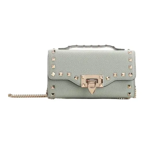 Valentino RockstudGARAVANI Телячья кожа Сумка через плечо Сумка Женская Зеленая