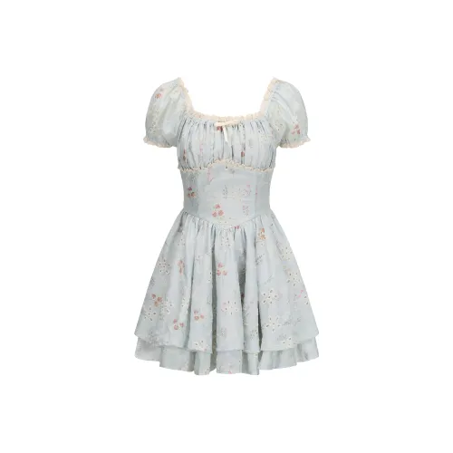 CHIWAWAMEME Короткий рукав Платье Женское