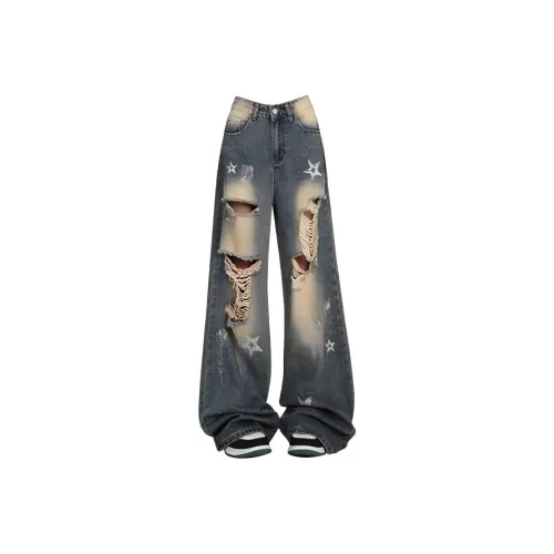 HUINIAN Blue Women's Jeans HUINIAN Синий Женские Джинсы