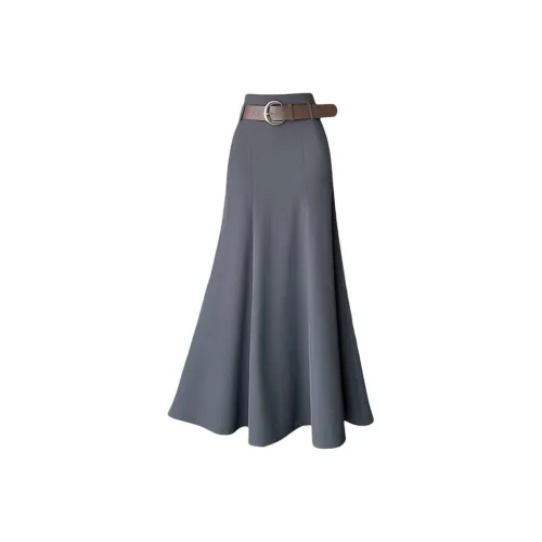 JOSR Серый Женские Повседневные Длинные Юбки