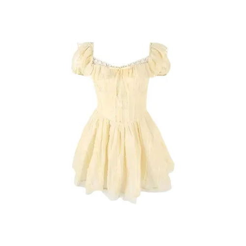 Wang Leshi Короткий рукав Платье Женское