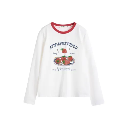 MIZIQI Длинный рукав Т-рубашка Женская