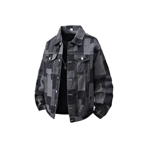 ZYKY Черный Мужской Джинсовый Куртка