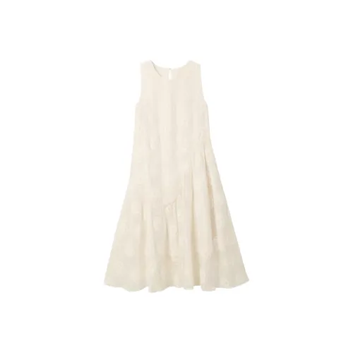 AFGGD Белый Женские Платья без рукавов