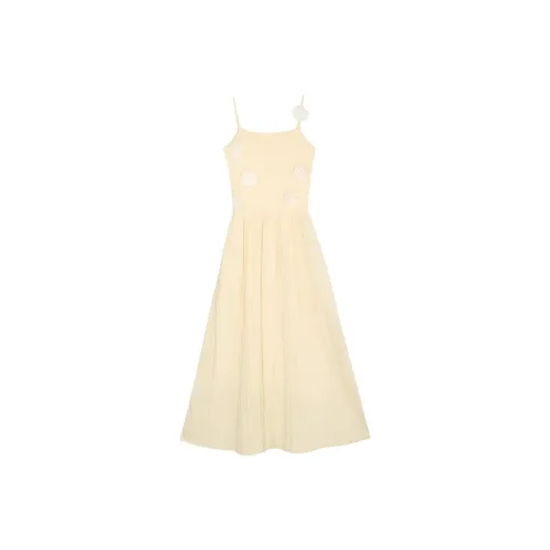 Giyu Бежево-желтый Женские Слип-платья