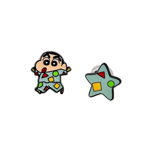 Crayon Shinchan Сплав Нижняя заколка On Серьги Унисекс