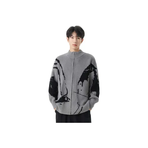 RASHOMONG Серый Черный Унисекс Свитера