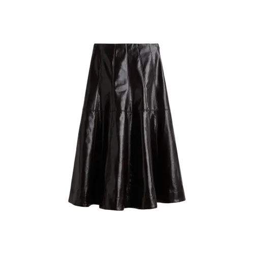 H&M Темно-сливовый красный женский кожаный длинный кардиган