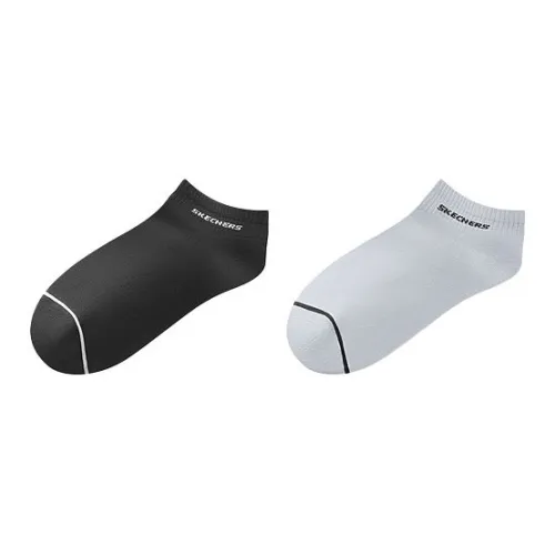 Skechers 2 пачки, Светлый Mist Серый/Черный 05YS Мужские носки