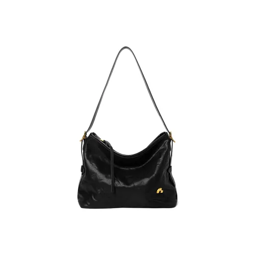 Narandu Сумка Tote из коровьей кожи плечевая сумка стандартная женская полночный черный