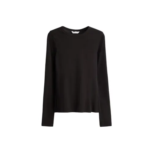 H&M Темно-коричневые женские футболки