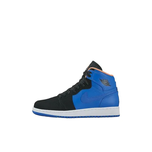 Jordan Air Jordan 1 High Топ Детские Баскетбольные Кроссовки Синий Унисекс