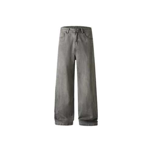 UKTK Gray Men's Jeans UKTK Серый Мужские Джинсы