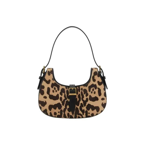 SAINT LAURENT Сумка через плечо из коровьей кожи женская коричневая