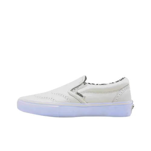 Vans CLASSIC Slip-On Скейтборд Кроссовки Мужские Экрю