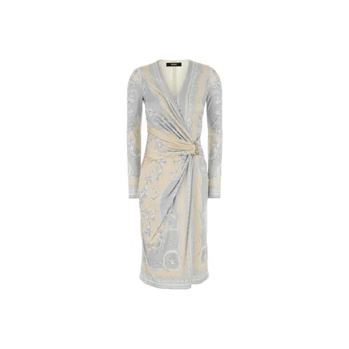 VERSACE Длинное платье с длинными рукавами женское