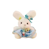 Белый кролик, синий, юбка